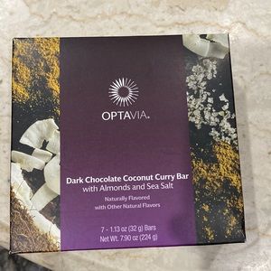 Optavia dark chocolate, coconut, curry bar